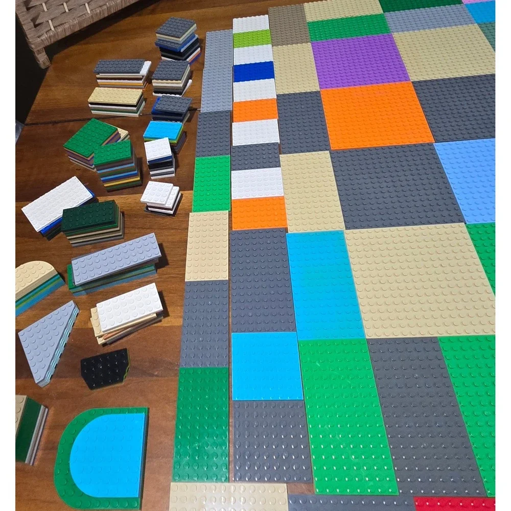 LEGO 233 Pc Large Plate Lot 16x16 8x16 6x16 Assorted Sizes Colors Genuine